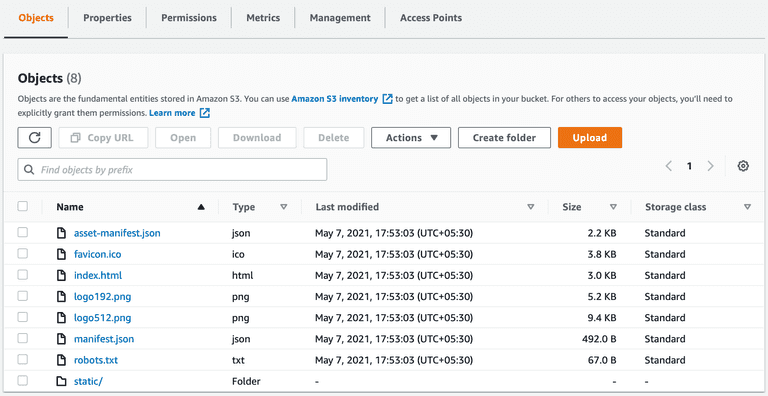 S3 bucket static website hosting